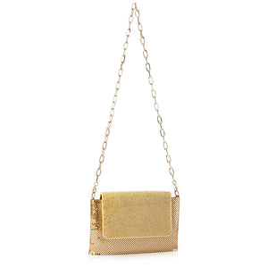 Whiting & Davis Gloria Crystal Fold Over Shoulder Bag, Available in 2 Colors