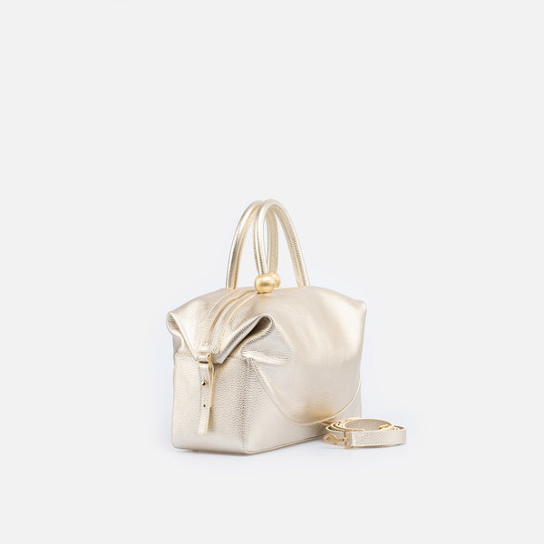 Arcadia Dione Large Top Handle Bag, Metallic Gold-Final Sale