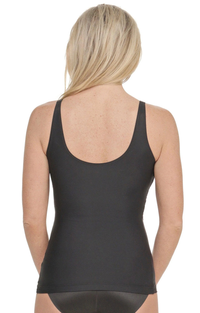 Shapeez Comfeez Long Cami with Lace Trim Detail, Wire-Free Back Smoothing Bralette, Available in 2 Colors
