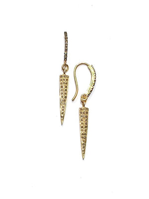 Erin Steele Jewelry Diamond Hook Earrings w/ Diamond Spike Drops