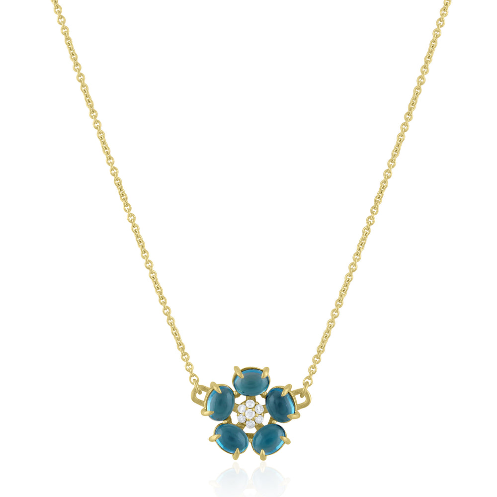Liza Beth Jewelry Topaz Flower Necklace