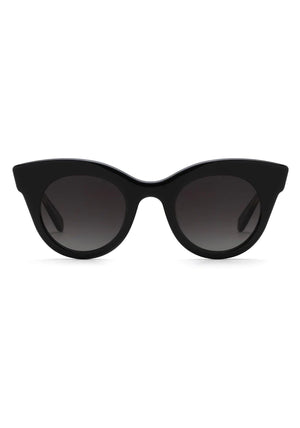 Krewe Olivia Mirrored Black + Black Crystal Sunglasses