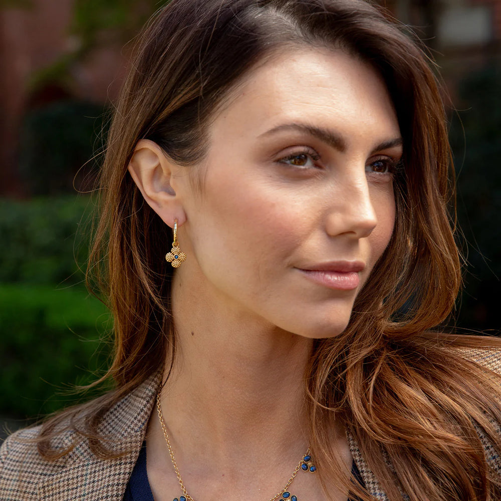 Capucine de Wulf Berry Clover Hoop Earrings with Double-Sided Charm