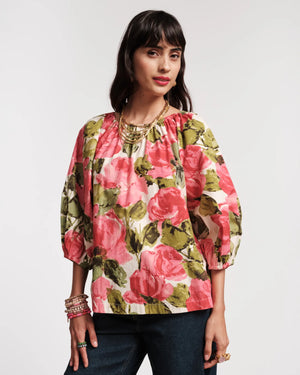 Frances Valentine Bliss Top Pretty Peonies