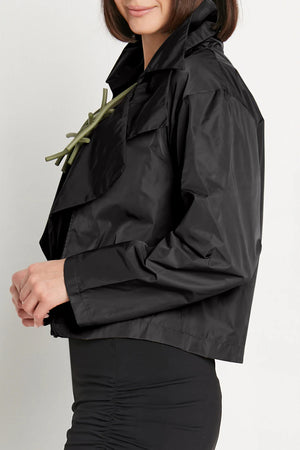 Planet by Lauren G Triple Collar Jacket, Black