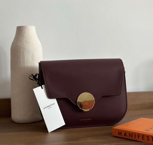 LeParmentier San Pedro Handbag, Wine Red