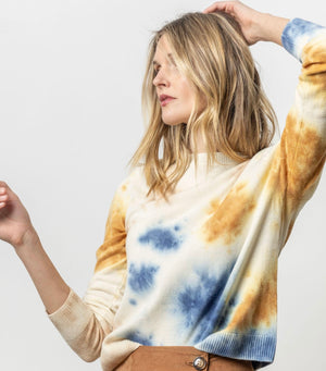 Lilla P Tie Dyed Crewneck Sweater