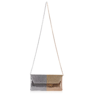 
            
                Load image into Gallery viewer, Whiting &amp;amp; Davis Two-Tone Duet Clutch, Available in 2 Colors
            
        