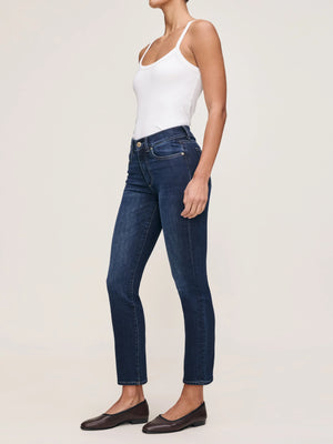 DL1961 Mara Straight: Mid Rise Instasculpt Ankle, Eastside