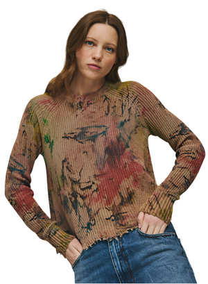 Autumn Cashmere Splatter Print Scallop Shaker