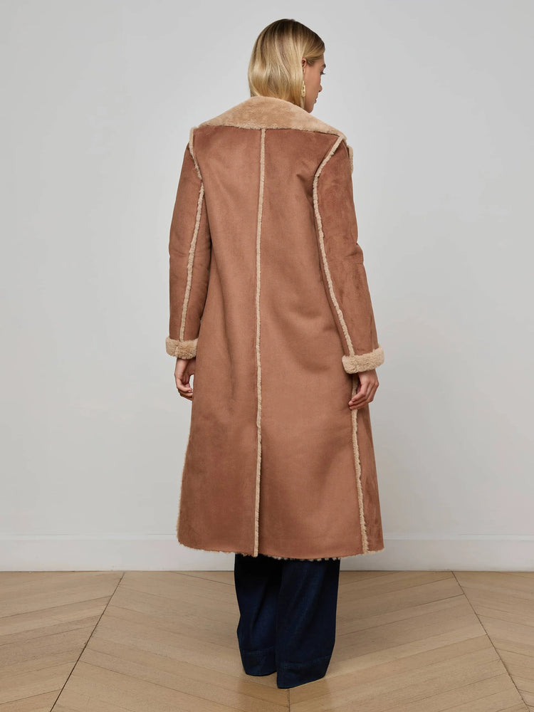 L'Agence Citron Faux Fur Maxi Coat