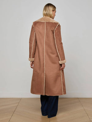 L'Agence Citron Faux Fur Maxi Coat