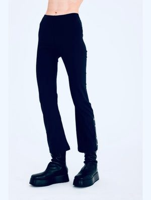 Elaine Kim Cicero Tech Stretch Cropped Pants with Studs