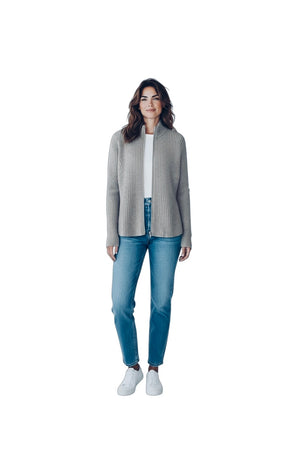 W. Cashmere Dahlia Fisherman Mock Neck