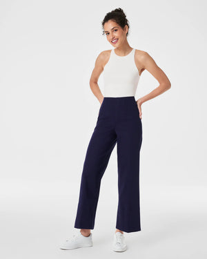 Spanx Stretch Twill Cropped Wide-Leg Pant