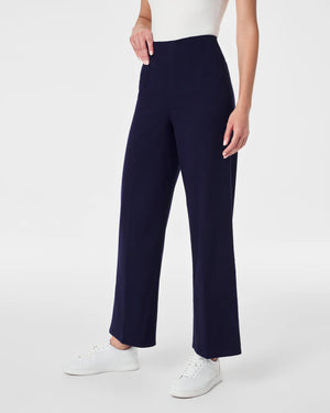 Spanx Stretch Twill Cropped Wide-Leg Pant