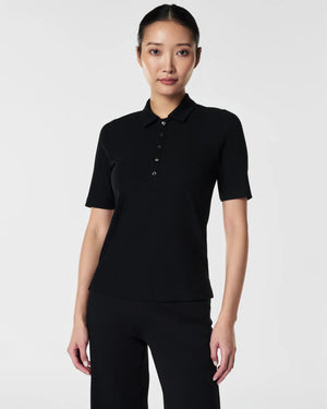 Spanx Stretch Rib Polo Top