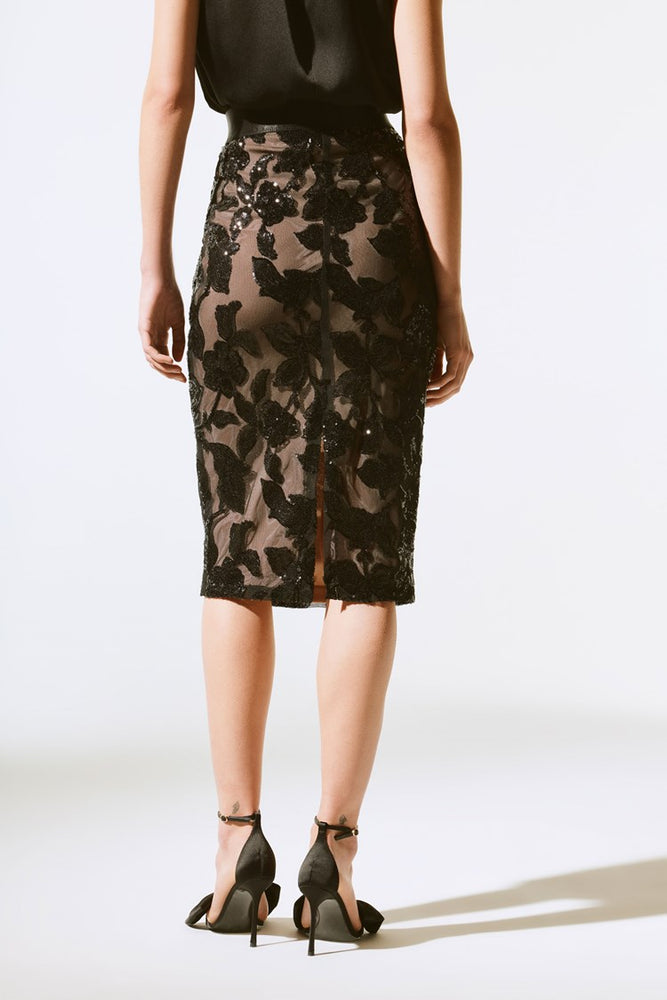 Joseph Ribkoff Novelty Sequins Pull-On Skirt