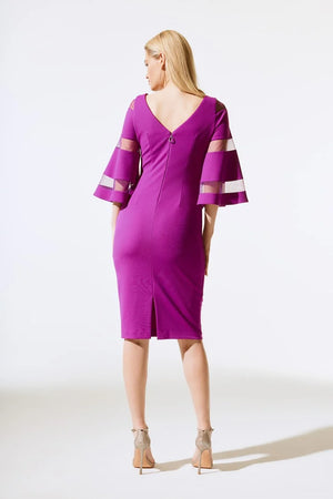 Joseph Ribkoff Scuba Crepe with Mesh Sheath Dress