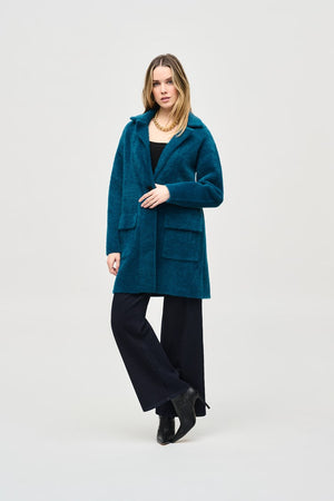 Joseph Ribkoff Feather Yarn Sweater Coat