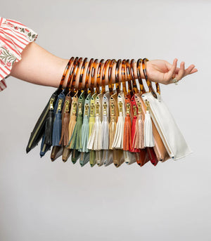 Beau & Ro Acrylic Ring Wristlet, Available in 7 Colors