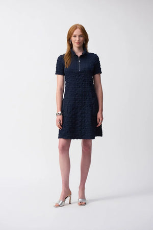 Joseph Ribkoff Bubble Jacquard A-Line Dress