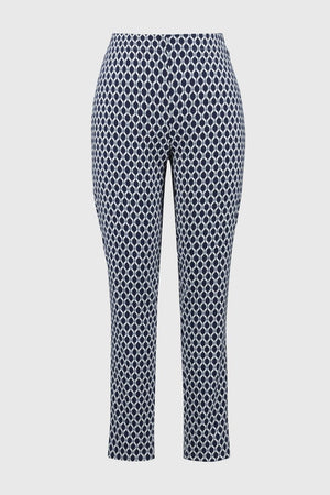 Joseph Ribkoff Jacquard Geometric Print Slim Fit Pants