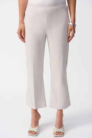 Joseph Ribkoff Geometric Jacquard Flared Pull On Pants