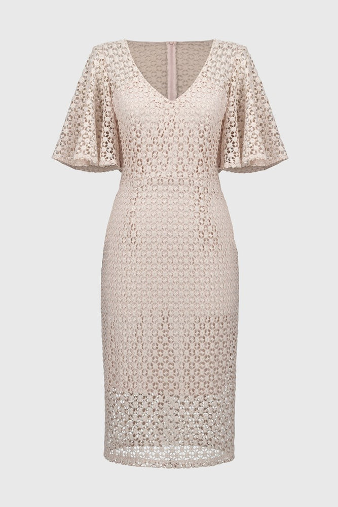 Joseph Ribkoff Guipure Lace Sheath Dress, Quartz