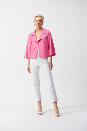 Joseph Ribkoff Foiled Faux Suede Swing Jacket