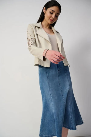 Joseph Ribkoff Stretch Denim Trumpet Skirt