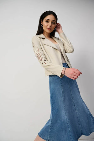 Joseph Ribkoff Stretch Denim Trumpet Skirt