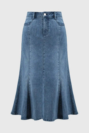 Joseph Ribkoff Stretch Denim Trumpet Skirt