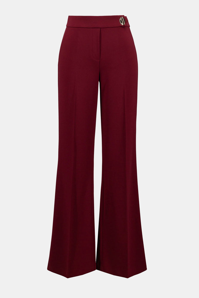 Joseph Ribkoff Scuba Crepe Wide Leg Pants, Merlot