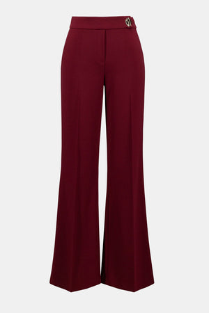 Joseph Ribkoff Scuba Crepe Wide Leg Pants, Merlot