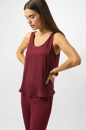 Joseph Ribkoff Hammered Satin Sleeveless Top