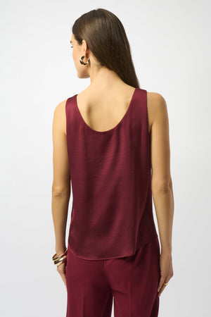 Joseph Ribkoff Hammered Satin Sleeveless Top