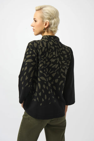 Joseph Ribkoff Jacquard Animal Print Sweater