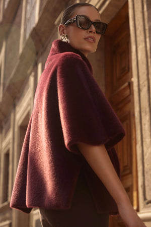 Joseph Ribkoff Bonded Faux Fur Suede Jacket