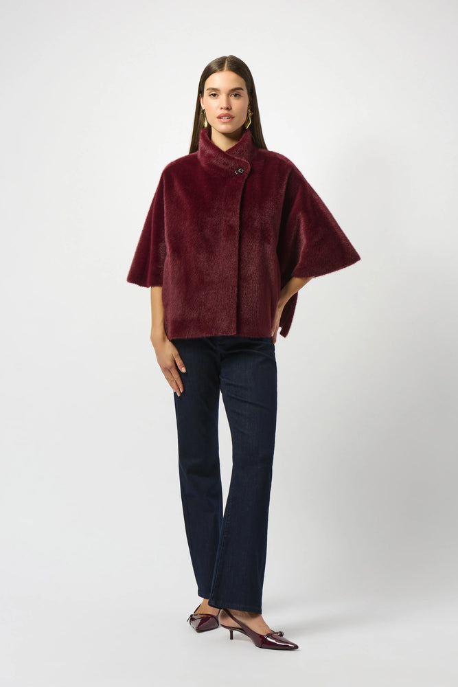 Joseph Ribkoff Bonded Faux Fur Suede Jacket