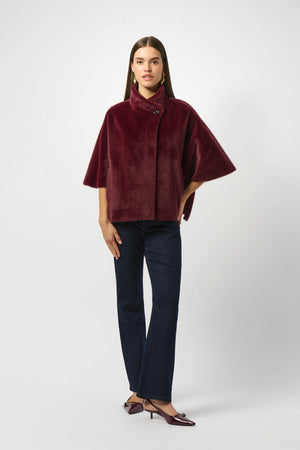 Joseph Ribkoff Bonded Faux Fur Suede Jacket