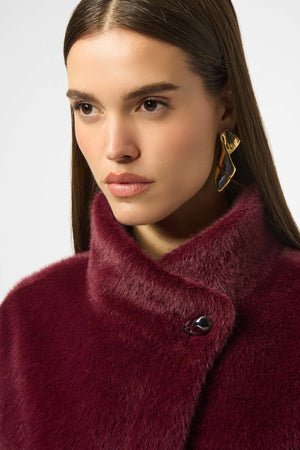 Joseph Ribkoff Bonded Faux Fur Suede Jacket