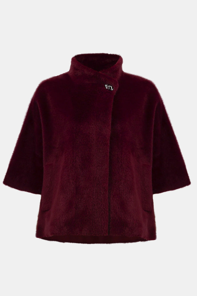 Joseph Ribkoff Bonded Faux Fur Suede Jacket
