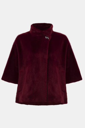 Joseph Ribkoff Bonded Faux Fur Suede Jacket