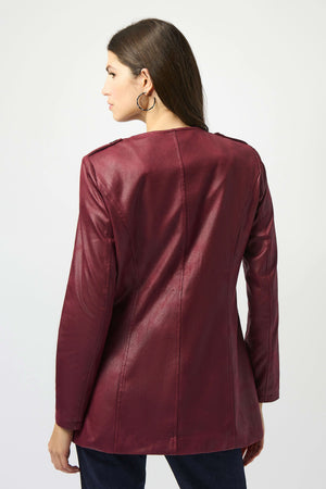 Joseph Ribkoff Foiled Faux Suede Fitted Jacket