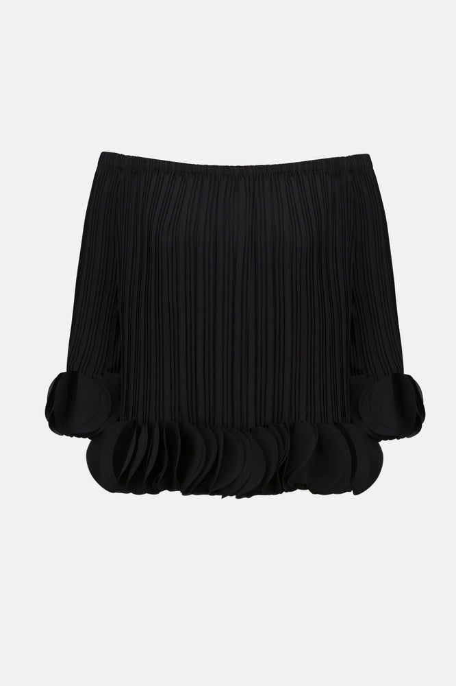 Joseph Ribkoff Georgette Off Shoulder Pleated Top