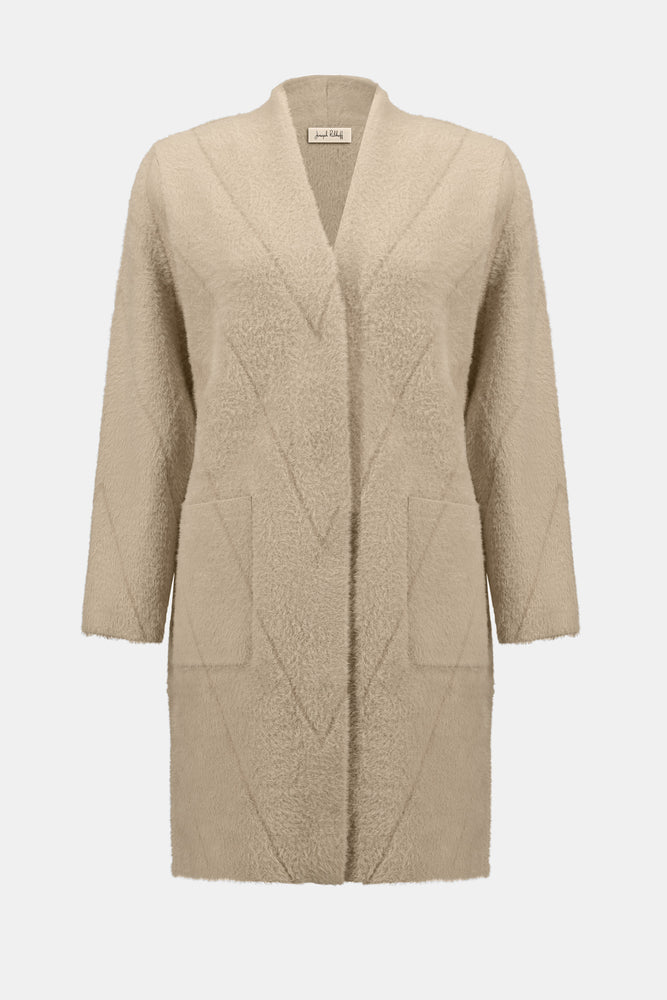 Joseph Ribkoff Feather Yarn Sweater-Knit Coat