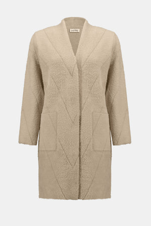 Joseph Ribkoff Feather Yarn Sweater-Knit Coat