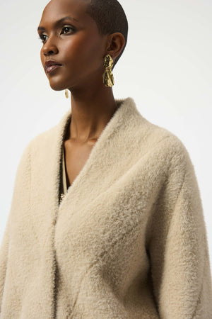 Joseph Ribkoff Feather Yarn Sweater-Knit Coat