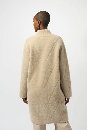 Joseph Ribkoff Feather Yarn Sweater-Knit Coat